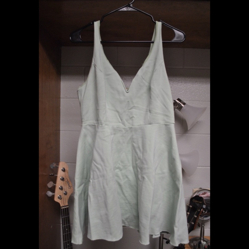 Green mini dress